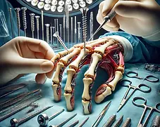 DALL·E 2024-09-09 15.42.47 - A detailed medical image showing an interphalangeal arthrodes
