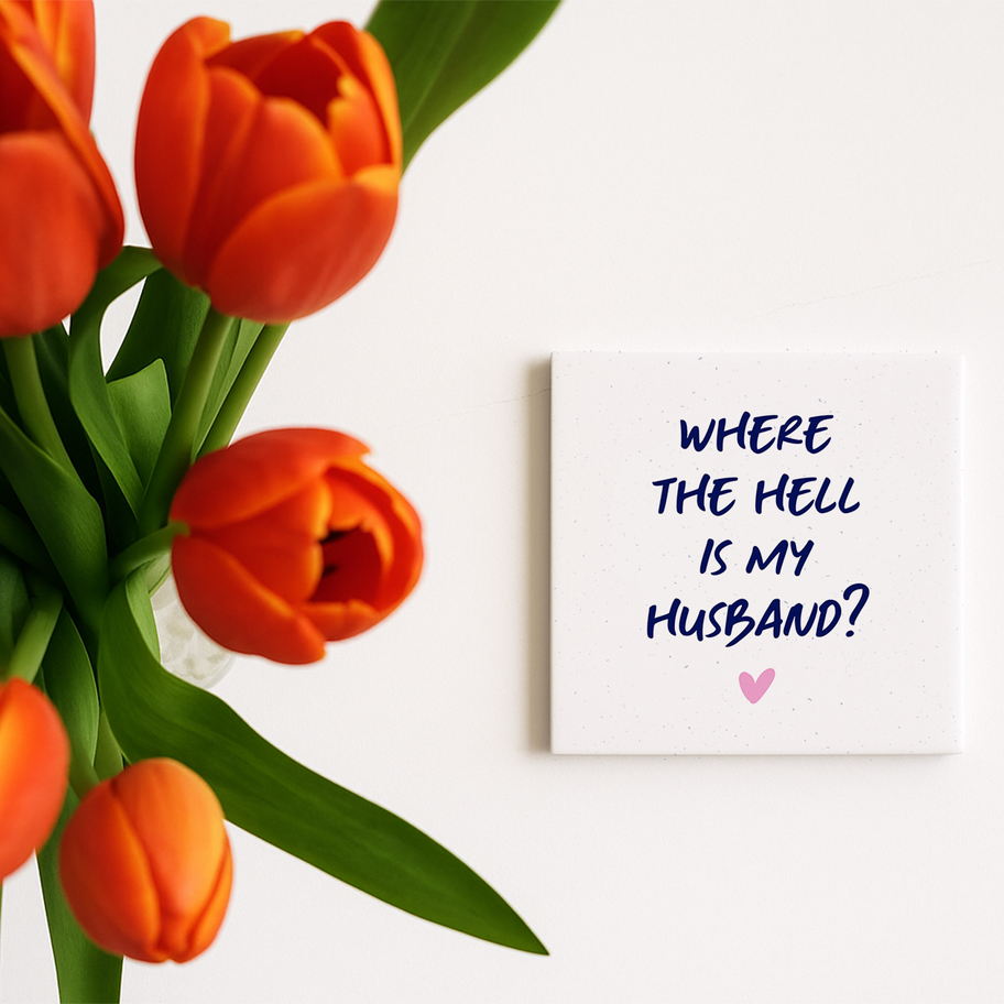 Wit tegeltje met trending Raye quote – grappige interieurdecoratie 15x15 cm