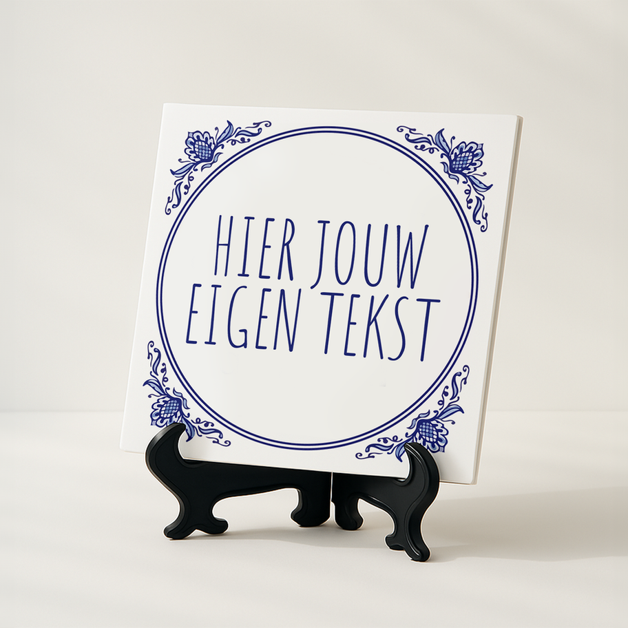 Tegeltje met eigen tekst
