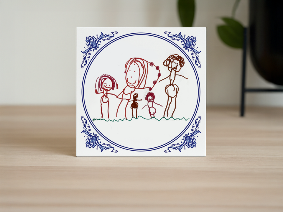Kindertekening tegeltje