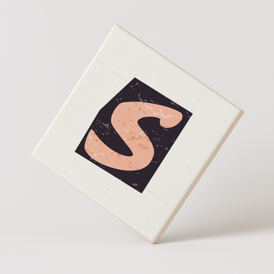 Tegeltje met letters