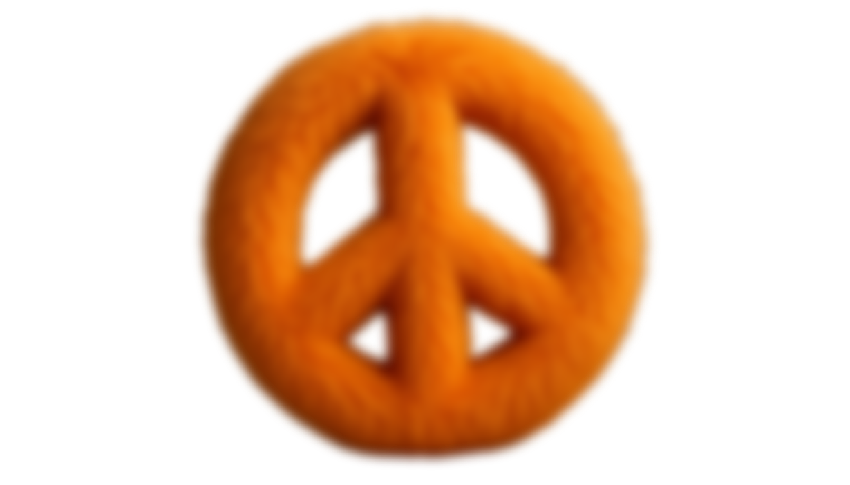 Fluffy peace oranje