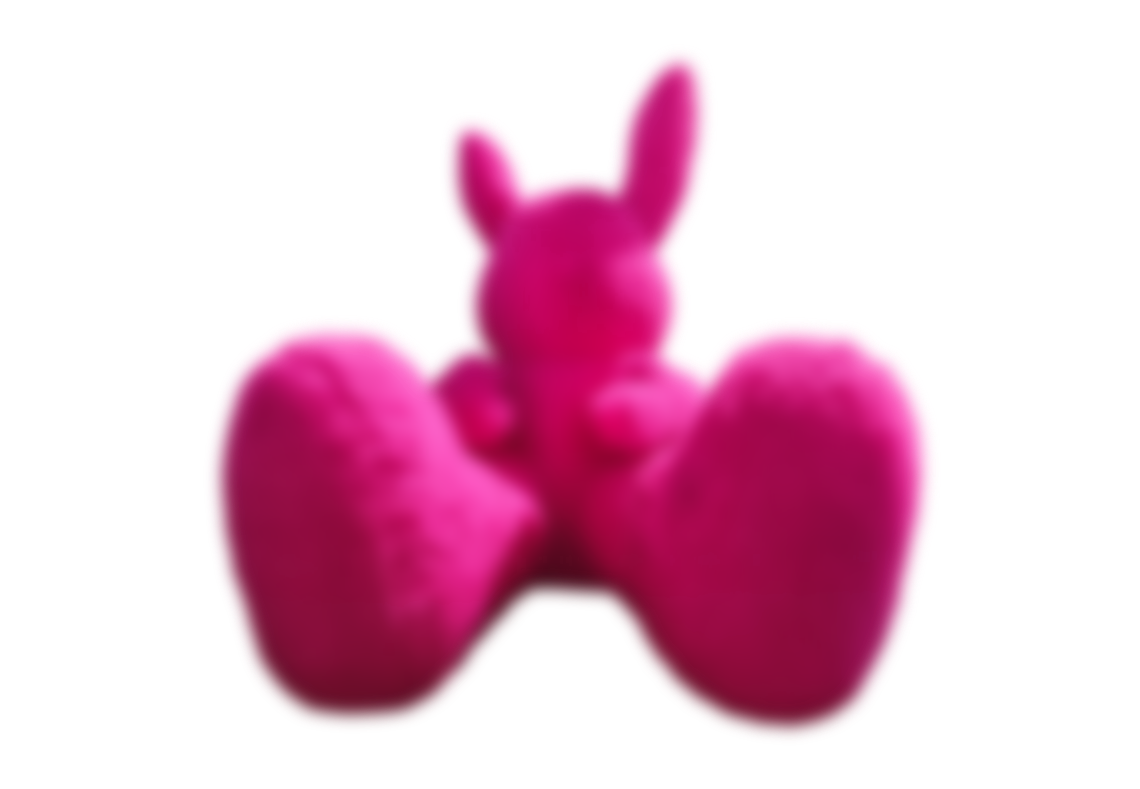 Roze konijn fluffy