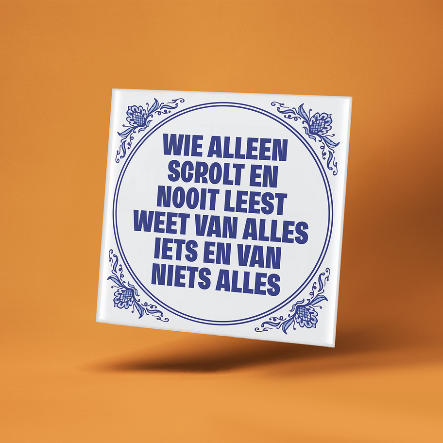 Wie alleen scrolt en nooit leest, weet van alles iets en van niets alles