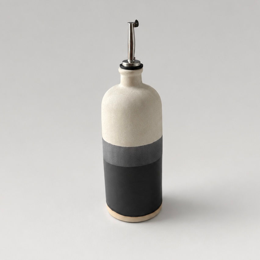 Matt Black and White Large Bottle