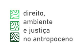 Logo do JUMA com o nome completo: direito, ambiente e justiça no antropoceno