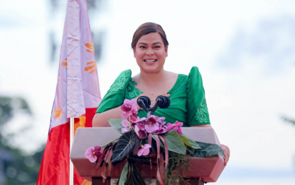 Vice President Sara Duterte in the Office of the Vice President, facing scrutiny over confidential funds and alleged budget misuse.