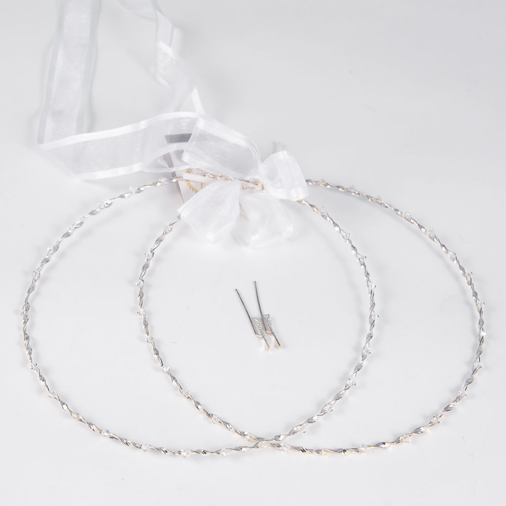 Στέφανα Γάμου Ασημένια 925 με κρυσταλλάκια