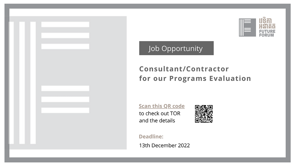 Contractor Program Opportunities Job Opportunity: Consultant/Contractor for our Programs Evaluation