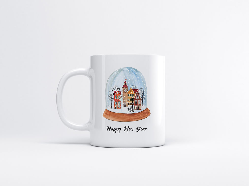 New Year Snowball Mug