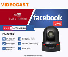 How to Use VIDEOCAST 4K PTZ Cameras for YouTube and Facebook Live