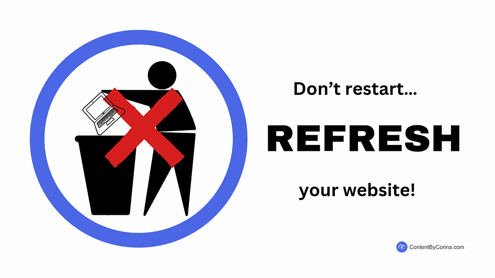 Don't restart - refresh your website!