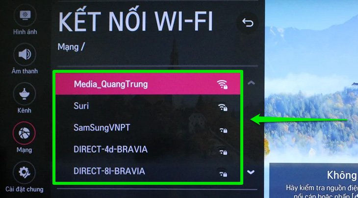 cách kết nối mạng trên tv thông minh