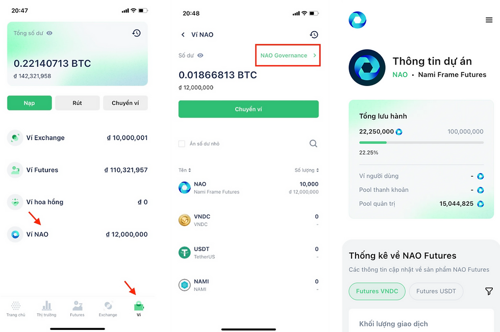Tham gia Pool NAO Nami Exchange QTCrypto