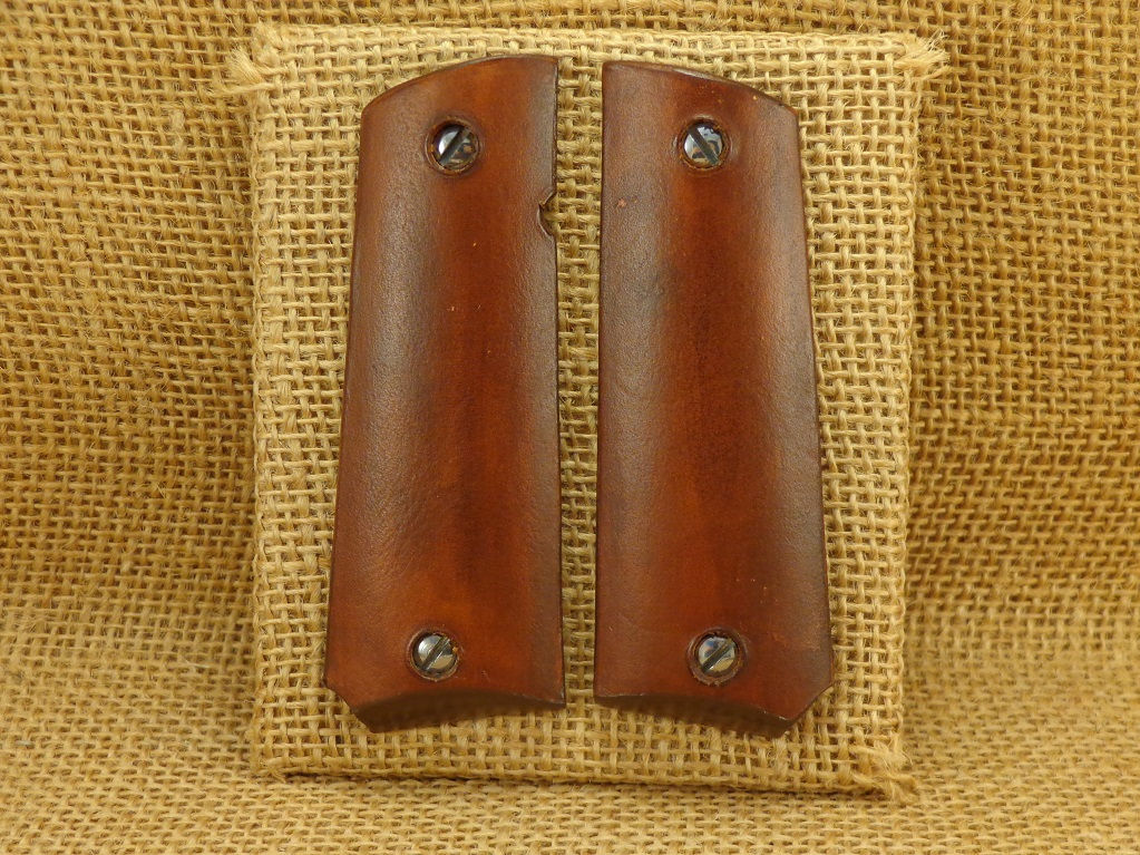 1911 Genuine Veg Tan Leather Grips