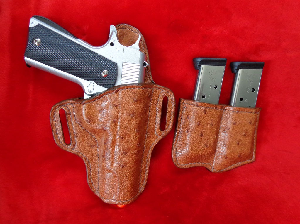 1911 Holster Set of Genuine Ostrich Leather No.277