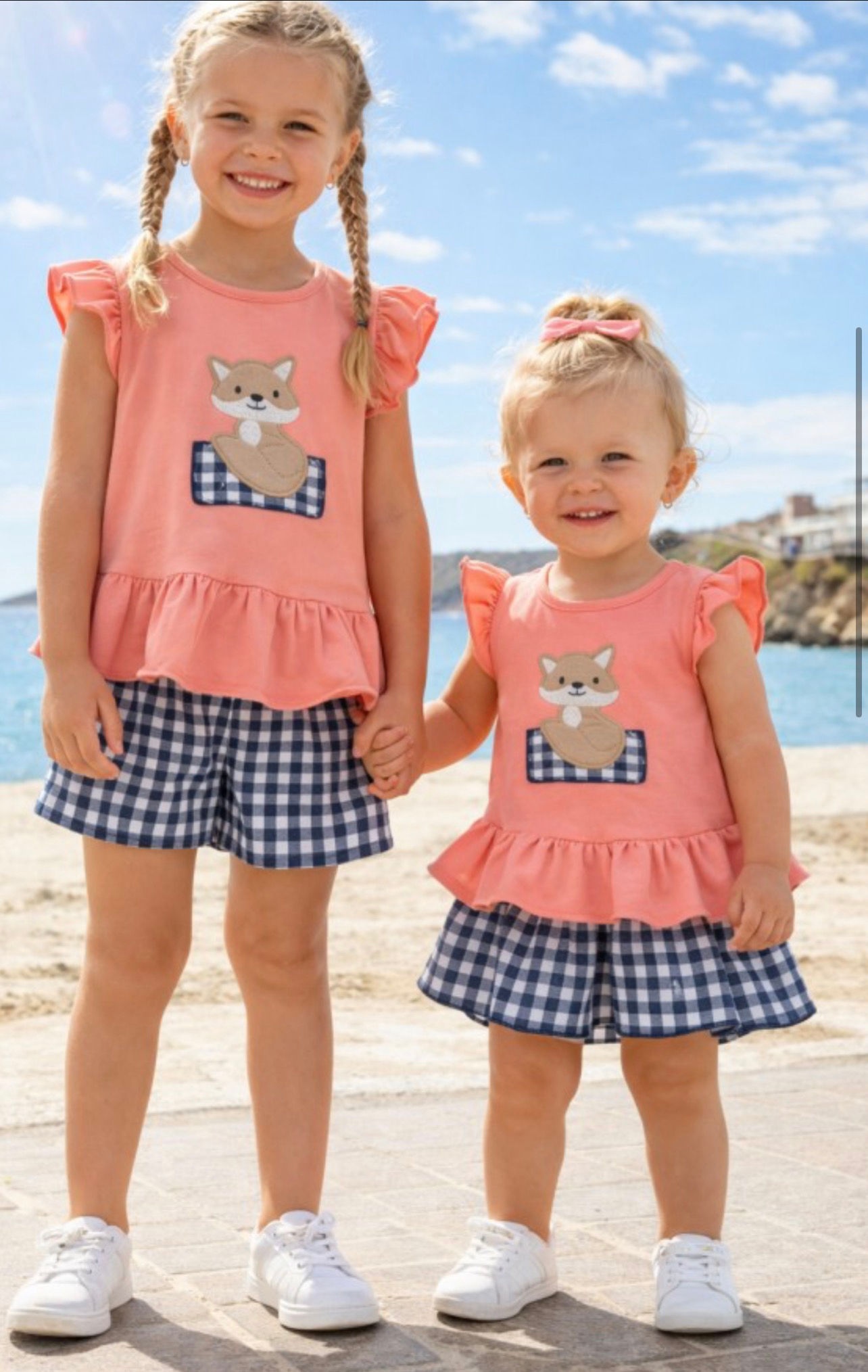 Conjunto zorro, vichy bebe