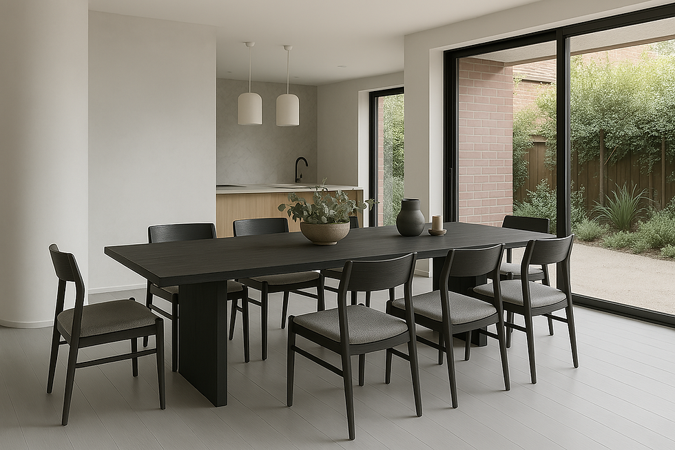 Thumbnail: Solid Leg Dining Table - Carbon Black
