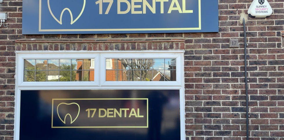 Aluminium sign tray with gold vinyl cut text and graphics and trough light above. Window graphics to match with solid vinyl colour applied to the inside of the window with gold vinyl cut text and logo applied outside