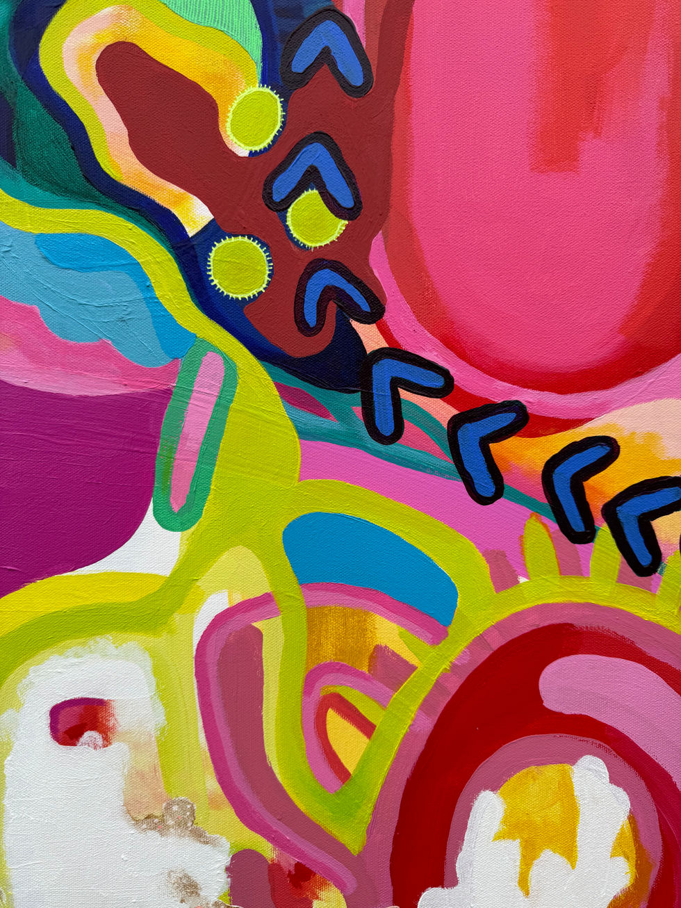 Abstract acrylic on canvas commission painting detail