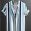 Miniature : Chemise d'été décontractée à manches courtes pour homme - Rayures verticales bl