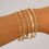 Miniature : 6Pcs Gold Color Bracelet Set Boho Retro Multilayer Thick Twist Cuban Chain Brace