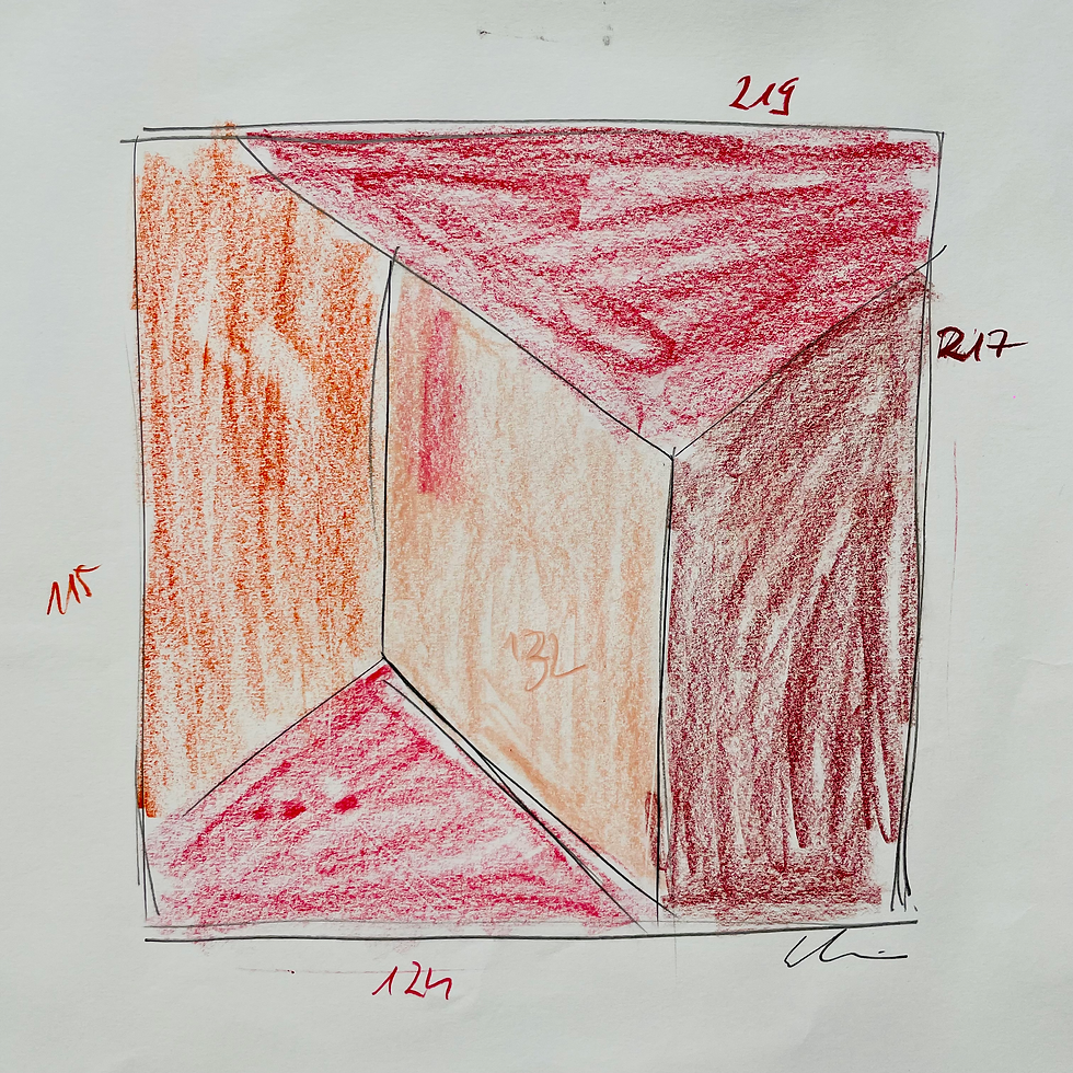 Skizze zu FARBRAUM Quadrate