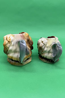 Saint Bernard character jug milk brown - Royal Bayreuth circa 1920