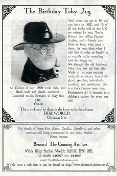 Terry Pratchett character jug - Grayshott Pottery 1998