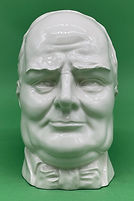 Winston Churchill loving cup white - Peggy Davies Ceramics circa 1995