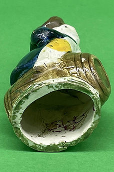 Toby on Barrel candle snuffer - Staffordshire circa 1840