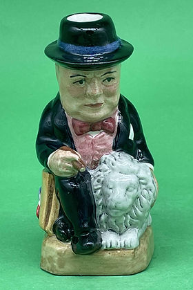 Churchill with Lion toby jug black - Kevin Francis Ceramics 1993