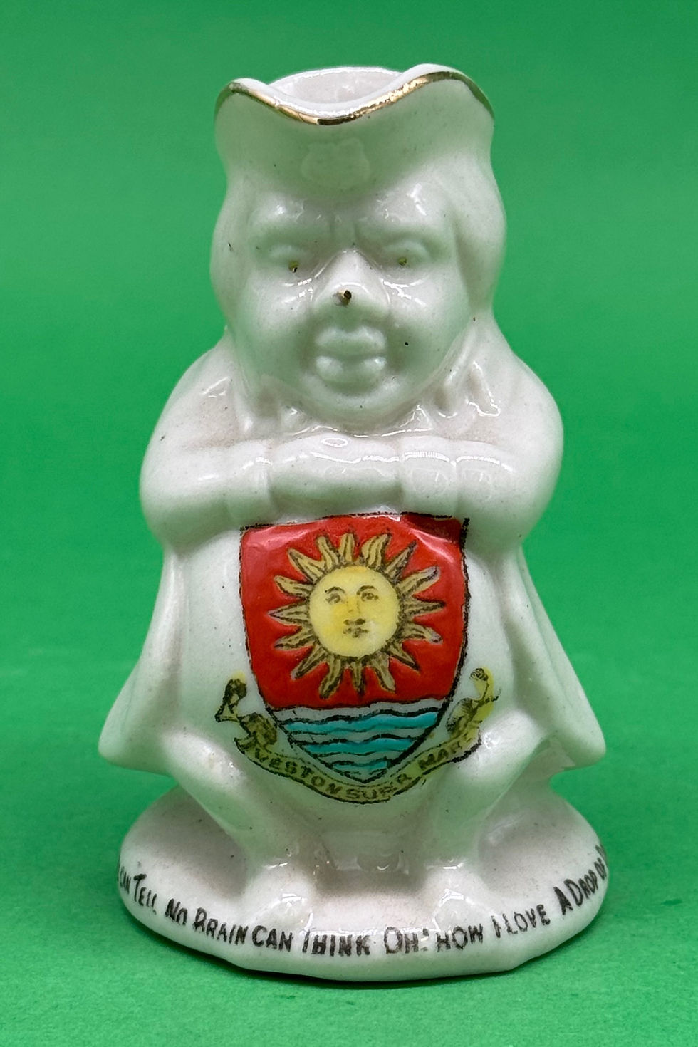 Crested Standing Toby jug produced in England
