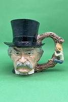 Mark Twain character jug black hat - Byron Molds circa 1975