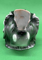 Saint Bernard character jug milk black - Royal Bayreuth circa 1920