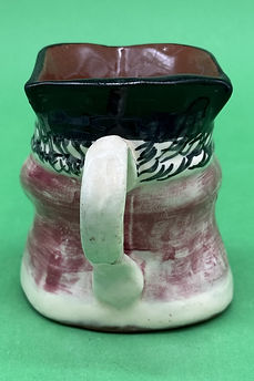 Squat Toby jug medium pink - Bovey Tracey Art Pottery circa 1930