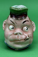 Smoker Frowning character jug - Austria circa 1925