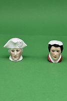 George Washington & Martha Washington thimbles - Francesca circa 1985