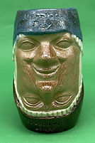 Marriage Day character jug stoneware mid-size blue/brown - Royal Doulton 1924-1929