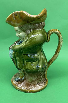 Snufftaker toby jug large green jacket - Staffordshire circa 1890