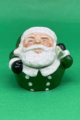 Santa face pot version 2 green - Kevin Francis circa 2001