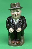 Cliff Cornell toby jug large dark brown jacket - Royal Doulton 1956