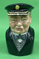Winston Churchill Navy political character jug - Bairstow Manor Pottery circa 2020