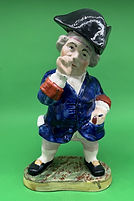 Snufftaker figurine blue jacket - Staffordshire circa 1900