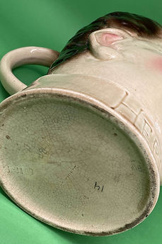 Lumberjack character jug - Sarreguemines circa 1910