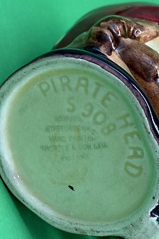 Pirate Head character jug - Shorter & Son circa 1965