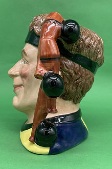 The Juggler character jug brown D6835 trial colorway - Royal Doulton 1989