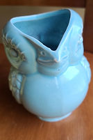 Owl toby jug blue - Dwight C. Holmes circa 1940