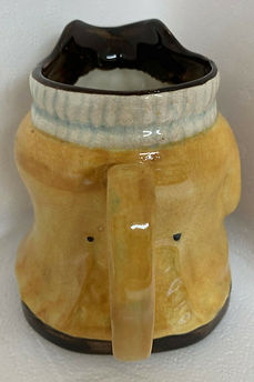 Squat Toby jug large yellow - Langdale Pottery circa 1955