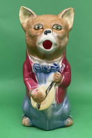 Cat Playing Mandolin toby jug - Orchies circa 1905